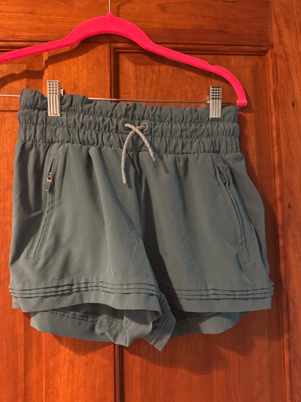 Athleta Teal Blue Athletic Drawstring Shorts